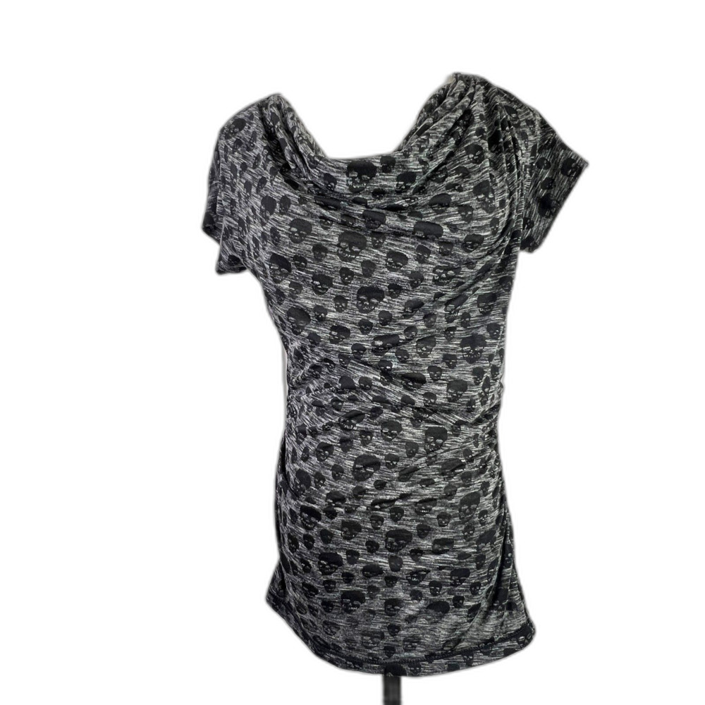 Chelsea & Violet | Skulls | Sz M | Cowl Neck | Cap Sleeve
